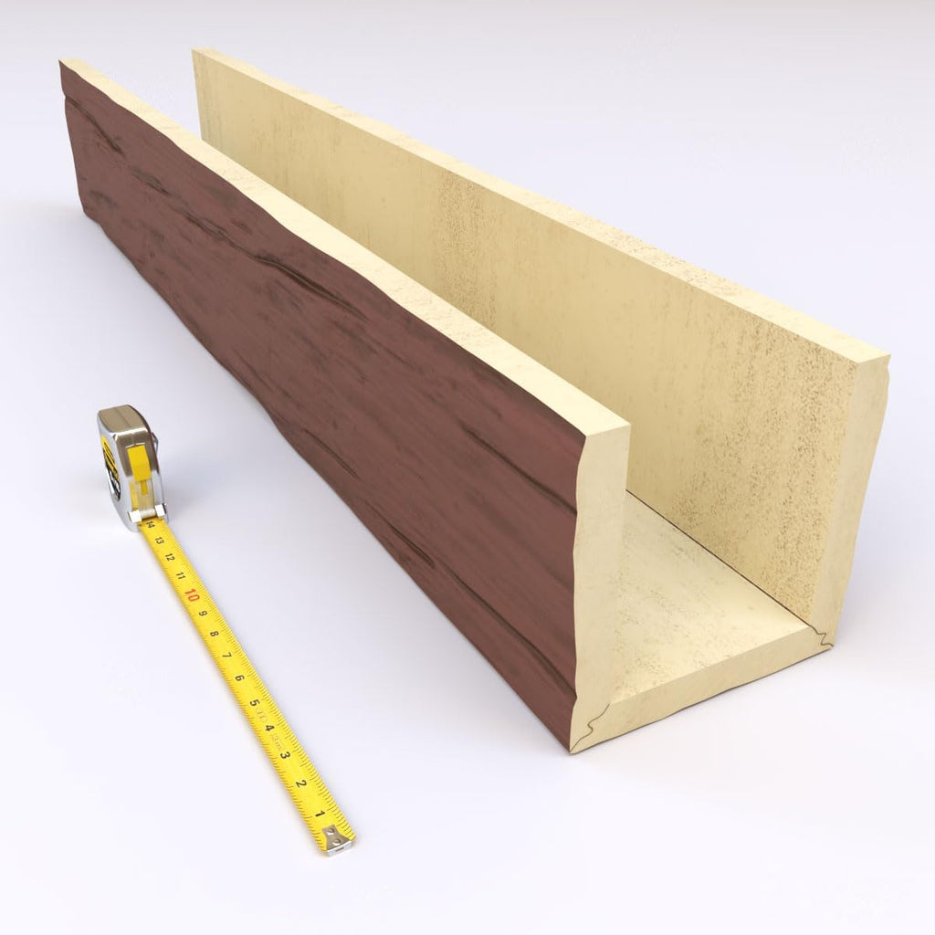 Faux Wood Ceiling Beams, 8-in W x 8-in H x 8-ft L, Redwood E5574