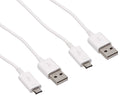 TWO (2) OEM Samsung 5 foot Micro USB Data Sync Charging Cables (New Version) for Galaxy Note 4 , Note Edge, S3, S4, S6, S6 Edge Note 2 ECB-DU4EWE - New