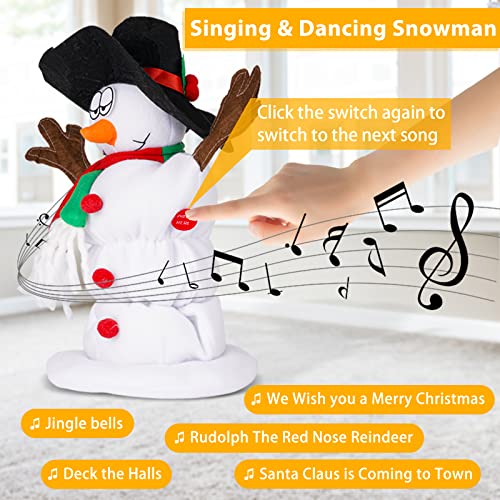 Animated Plush Snowman Santa Claus, 6 Christmas Songs A379977