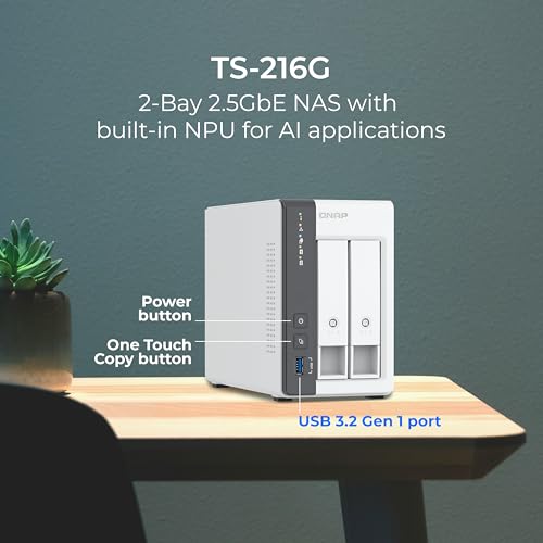 2-Bay 2.5GbE Desktop NAS with ARM Quad-Core CPU and 4GB RAM B1959