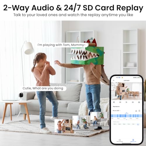 2K Home Security Camera, Indoor/Outdoor, Color Night Vision E889819