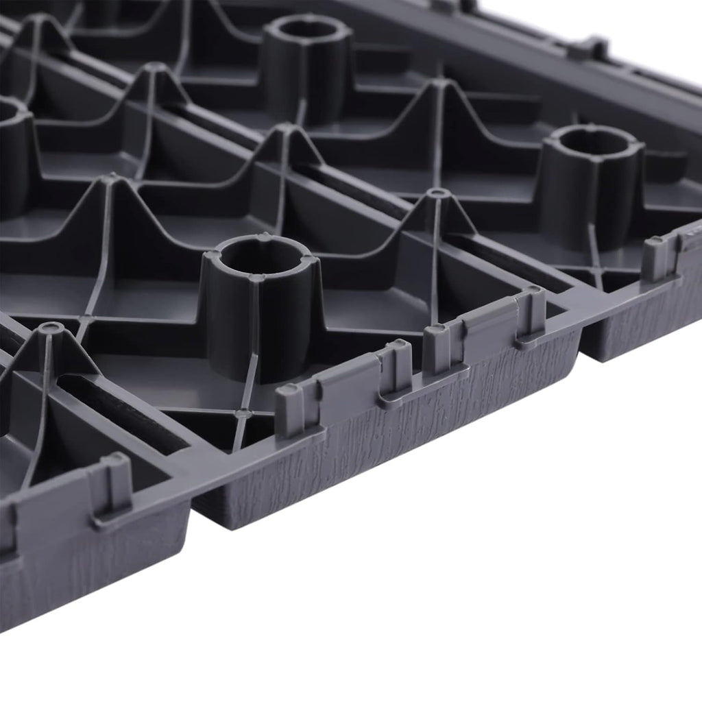 Interlocking Deck Tiles 12" x 12" (30 Pack) for Patio, Outdoor Waterproof Flooring, Dark Gray P75767