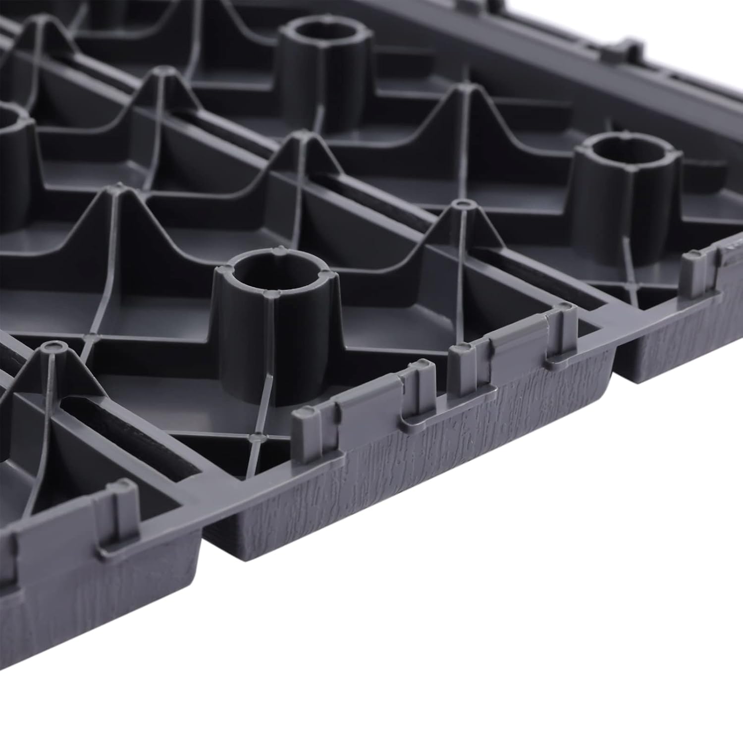 Interlocking Deck Tiles 12" x 12" (30 Pack) for Patio, Outdoor Waterproof Flooring, Dark Gray P75767
