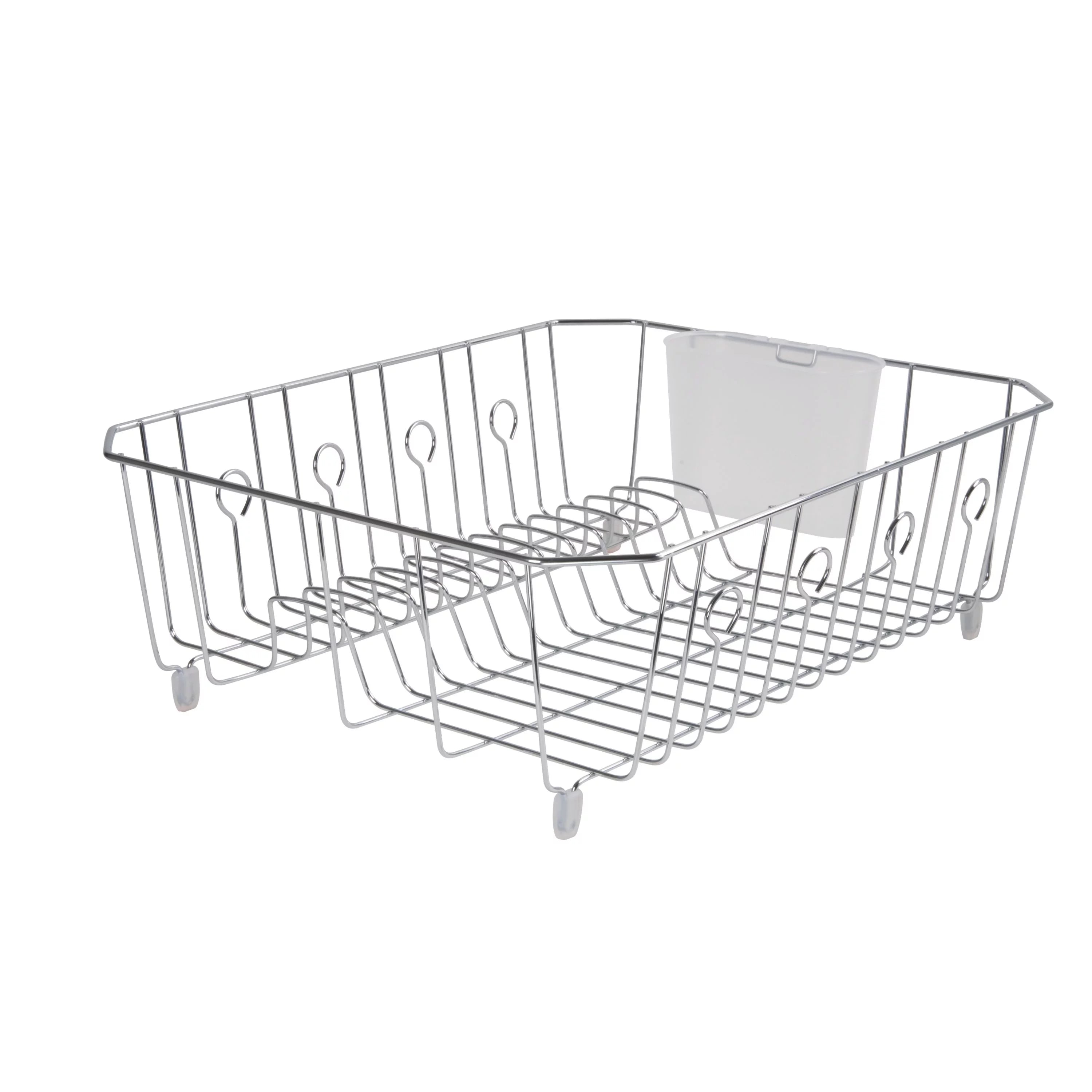 Dish Drying Rack with Utensil Holder for Kitchen Countertop, Large, Chrome Z860