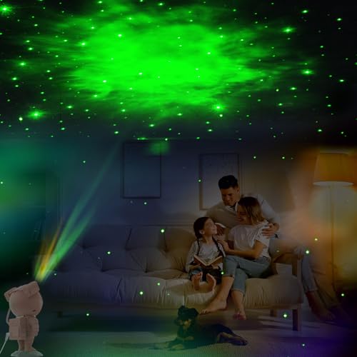 Astronaut Star Projector Night Light with Remote and Timer E396