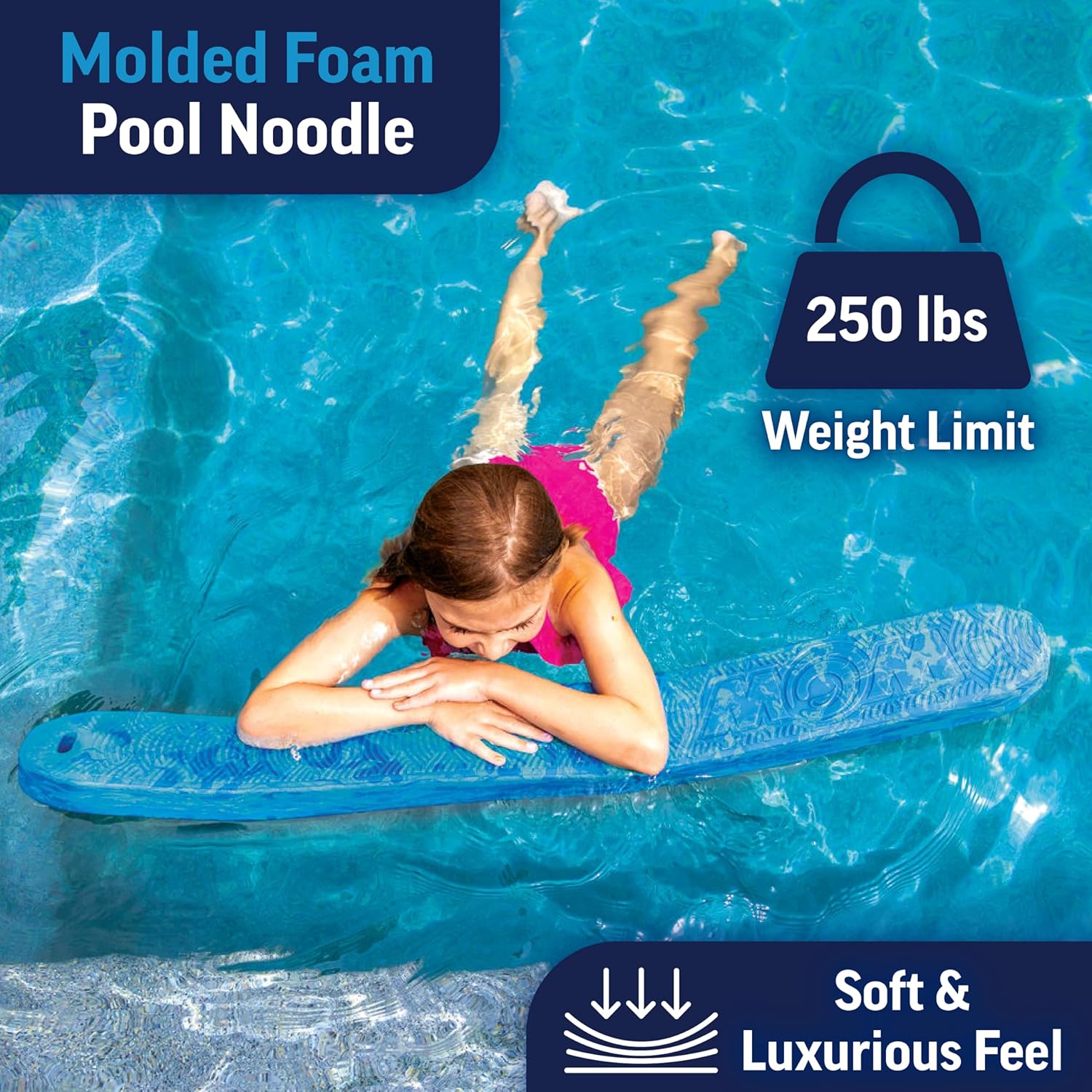 Blue Vacation Mode Pool Noodle for Swimming and Floating P974