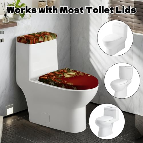 Christmas Toilet Lid Cover, Washable Seat and Tank Protector W1747