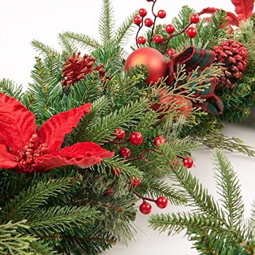 Pre-lit Christmas Garland 9ft with 50 LED Lights B458889