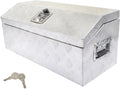 30 Aluminum Trailer Tool Box Chest box Pickup Truck Bed Storage Toolboxes Organizer Side Handle, Lock w/ 2 Keys, Silver