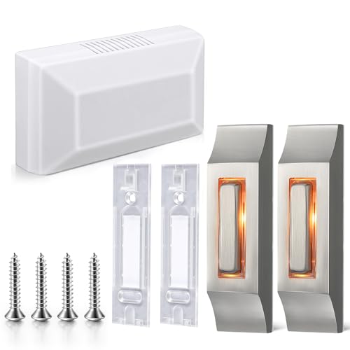Wired Doorbell Chime Kit with 2 Lighted Metal Push Buttons E740031