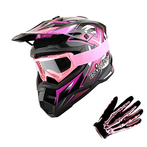 Adult Motocross Helmet Full Face Racing Style Matt Black D9788