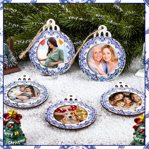 24 Pcs Christmas Photo Ornament Frames for Baby First Christmas Tree Keepsake K3591