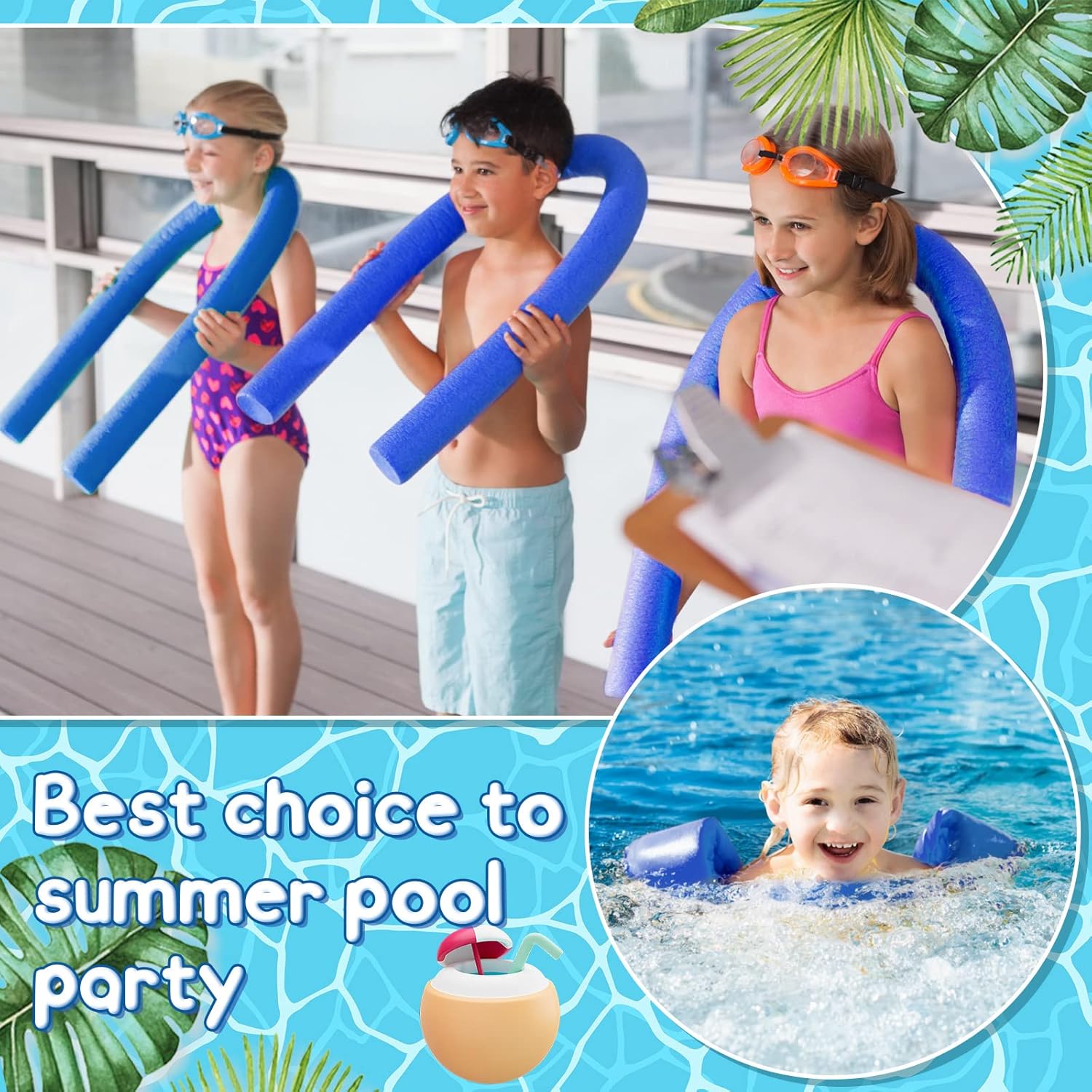 Jumbo Pool Noodle Foam 55 Inch for Swimming, Lake, and Water Play C54010
