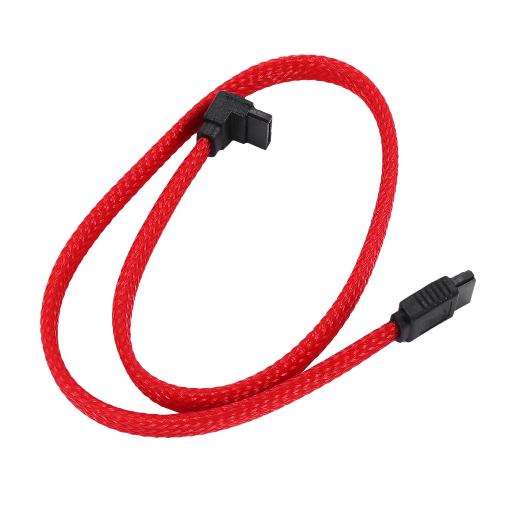 SATA3 7Pin Right Angle Data Cable 50cm Nylon Sleeved M959