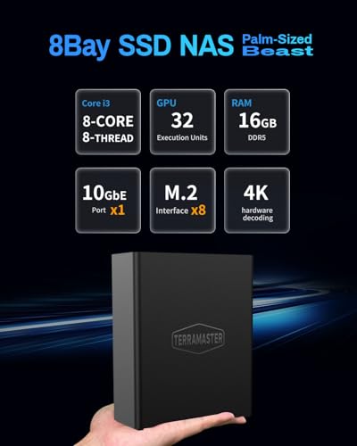 4-Bay SSD NAS Server, Quad-Core CPU, 8GB DDR5 RAM, 5GbE Port N174435
