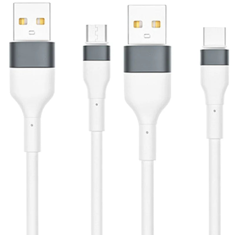 USB to Type C/Micro USB Data Cable, 6A Fast Charging R718682