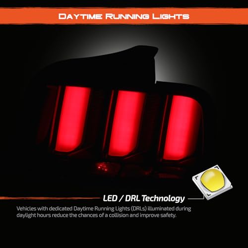 Smoked LED Tail Lights for 2005-2009 Ford Mustang P785532