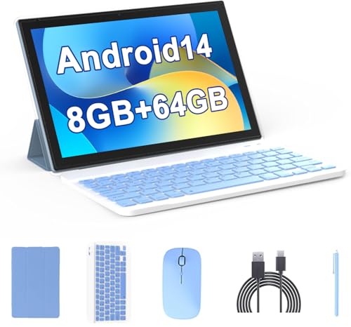 Tablet 10 Inch with Keyboard, 8GB RAM 64GB ROM K6429
