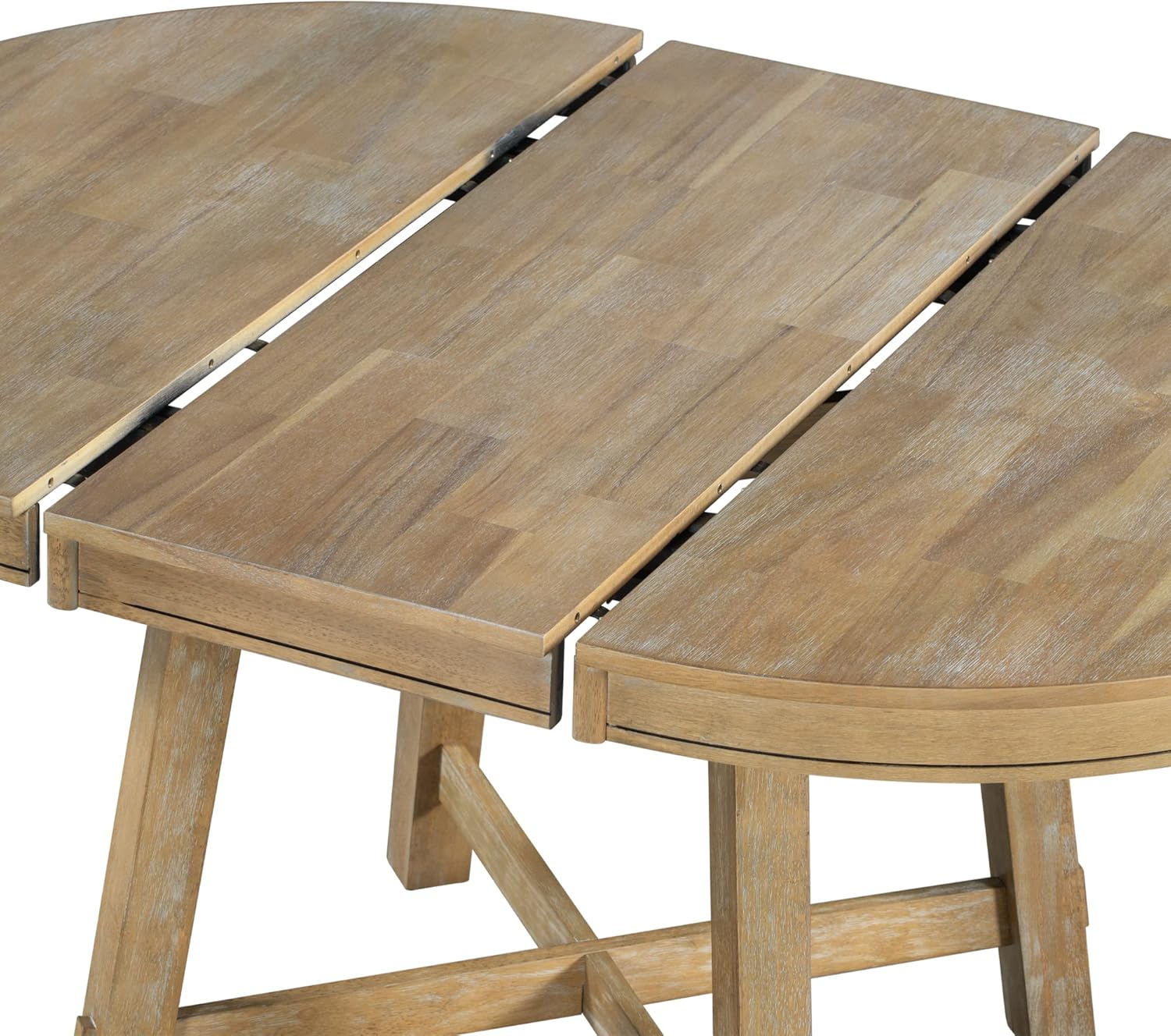 Farmhouse Round Extendable Dining Table with 16" Leaf Y644