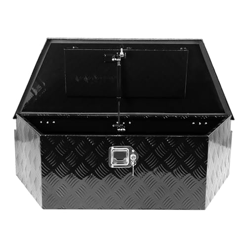 Aluminum Trailer Tongue Tool Box, 28 Inch Utility Storage with Lock Keys O768