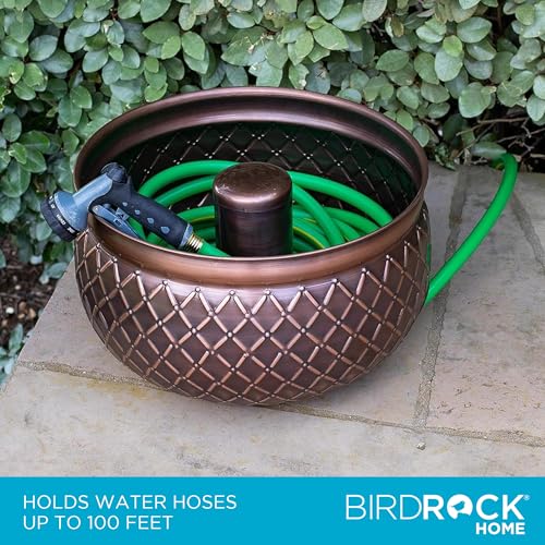 Metal Pot Water Hose Holder for Garden Patio Storage F516