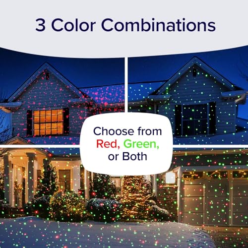Outdoor Laser Light Show with Remote, 9 Patterns, 3 Colors L9858
