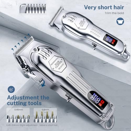 Hair Clippers for Men, Cordless Barber Kit with LCD Display E329