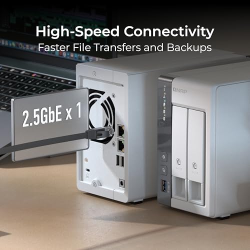 2-Bay 2.5GbE Desktop NAS with ARM Quad-Core CPU and 4GB RAM B1959