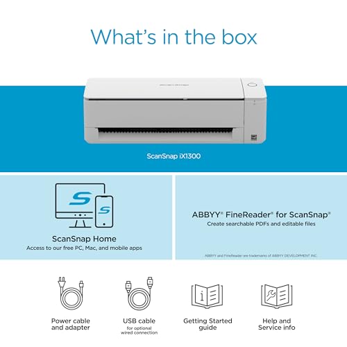 Wireless Double-Sided Document Scanner with Auto Feeder for Mac and PC L63821
