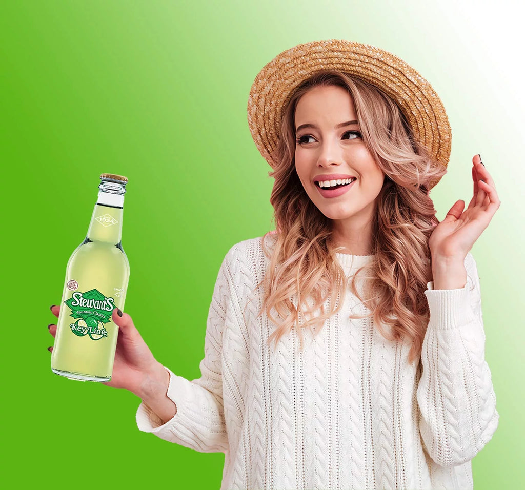 Key Lime Soda, 12 fl oz, 12 Glass Bottles, All Natural D557