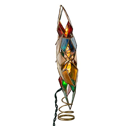 10-Light Multi-Color Capiz Star Tree Topper X82024