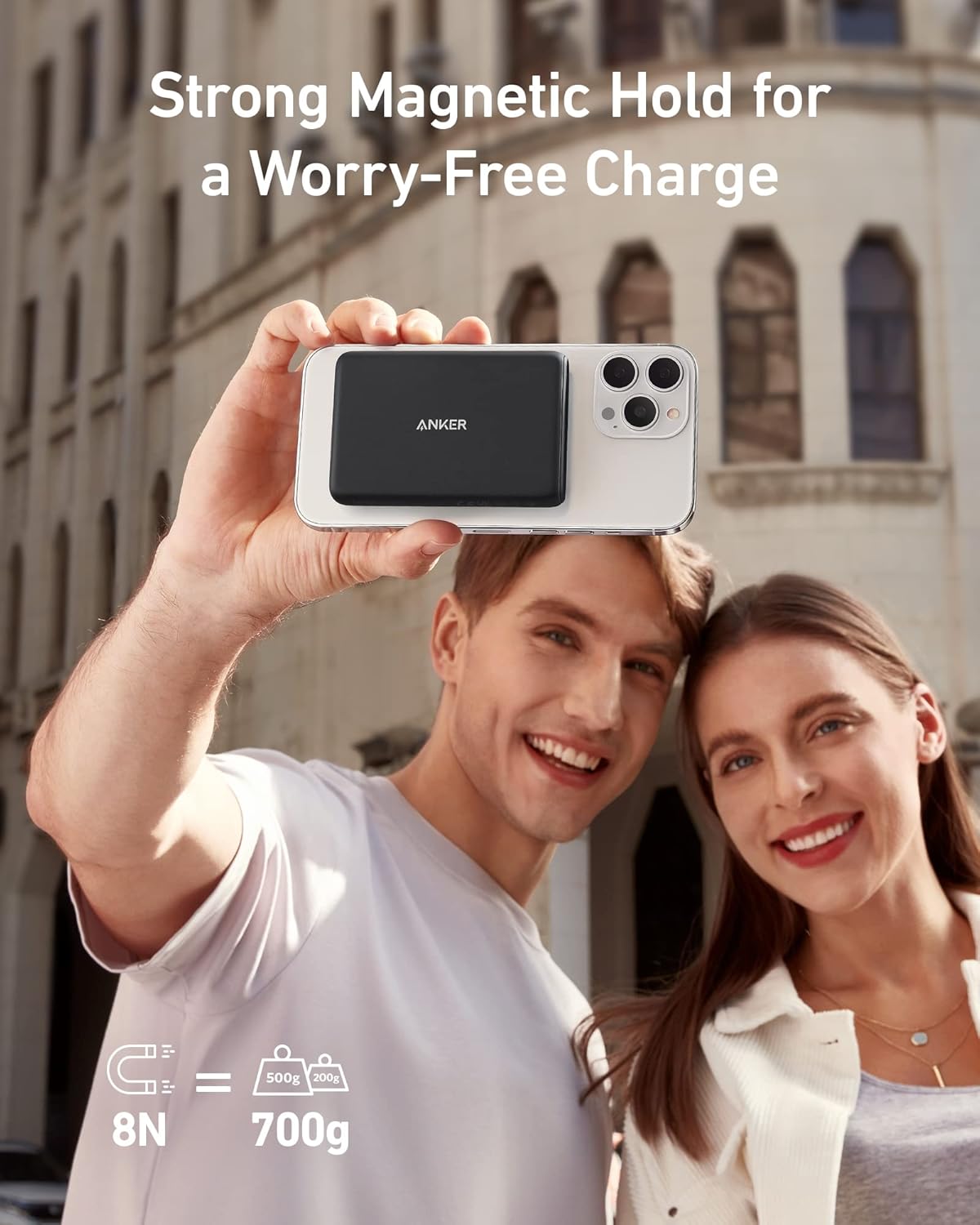 Magnetic Wireless Portable Charger 5000mAh with USB-C Cable W293