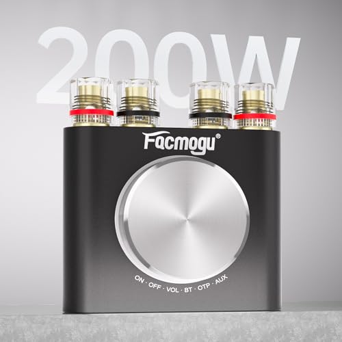 160W Mini Bluetooth 5.0 Power Amplifier, 2 Channel Stereo Hi-Fi Digital Amp K525060