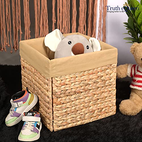 Wicker Storage Baskets for Shelves, 12x12x12 In, 6Pcs U40801