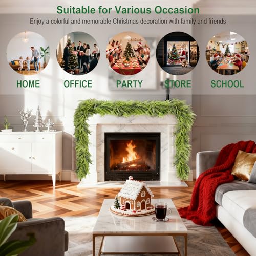 Artificial Norfolk Pine Garland 9FT for Christmas Decor E62268