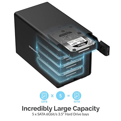 USB 3.2 5-Bay SATA Hard Drive Docking Station with USB-C 10Gbps A4585