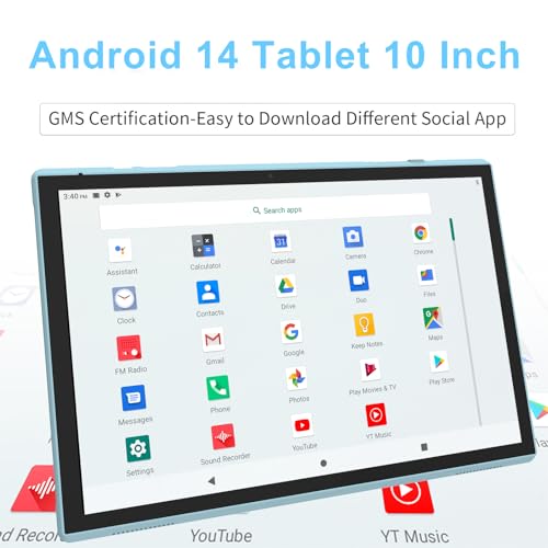 Tablet 10 Inch with Keyboard, Mouse, Case, Stylus, 8GB RAM 64GB ROM N8168