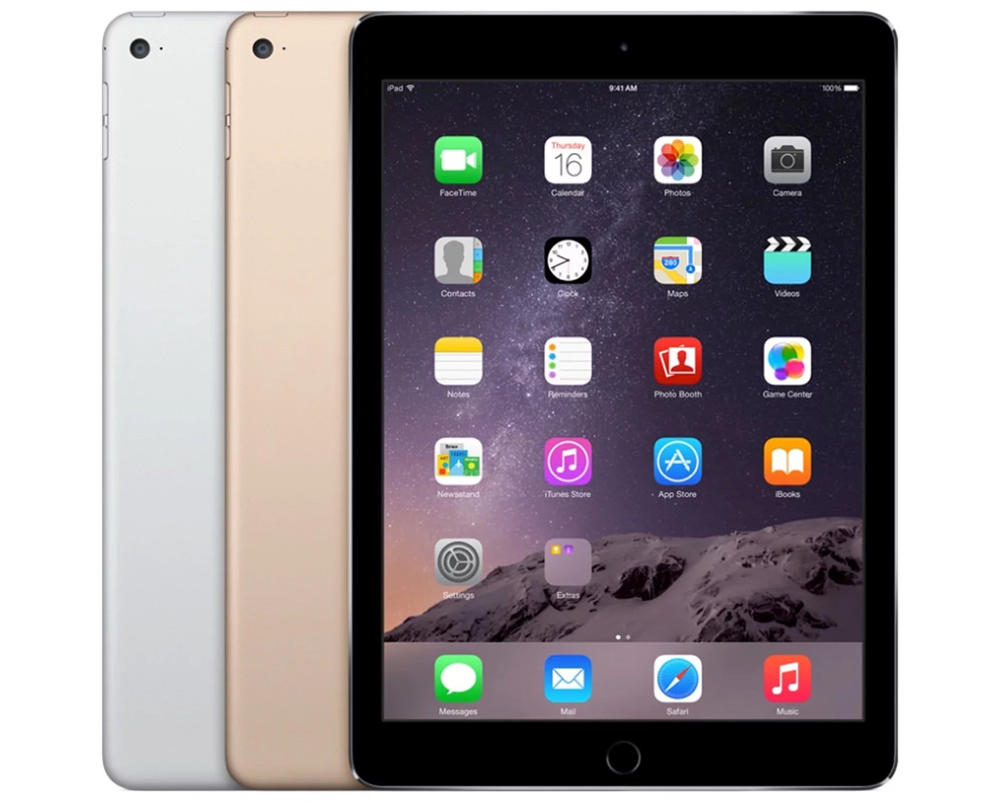 iPad Air 2 9.7-inch 128GB Wi-Fi Only with Bluetooth Earbuds, Case and Charger F1388