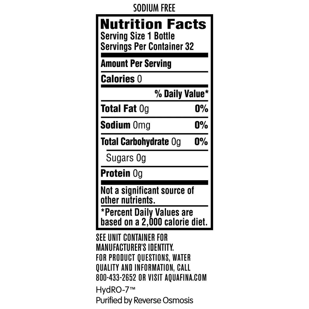 Purified Bottled Drinking Water, 16.9 oz, 32 Pack A822