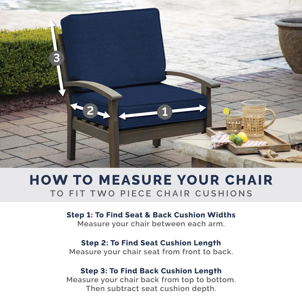Outdoor Tufted Dining Chair Cushion 21 x 40 R272080