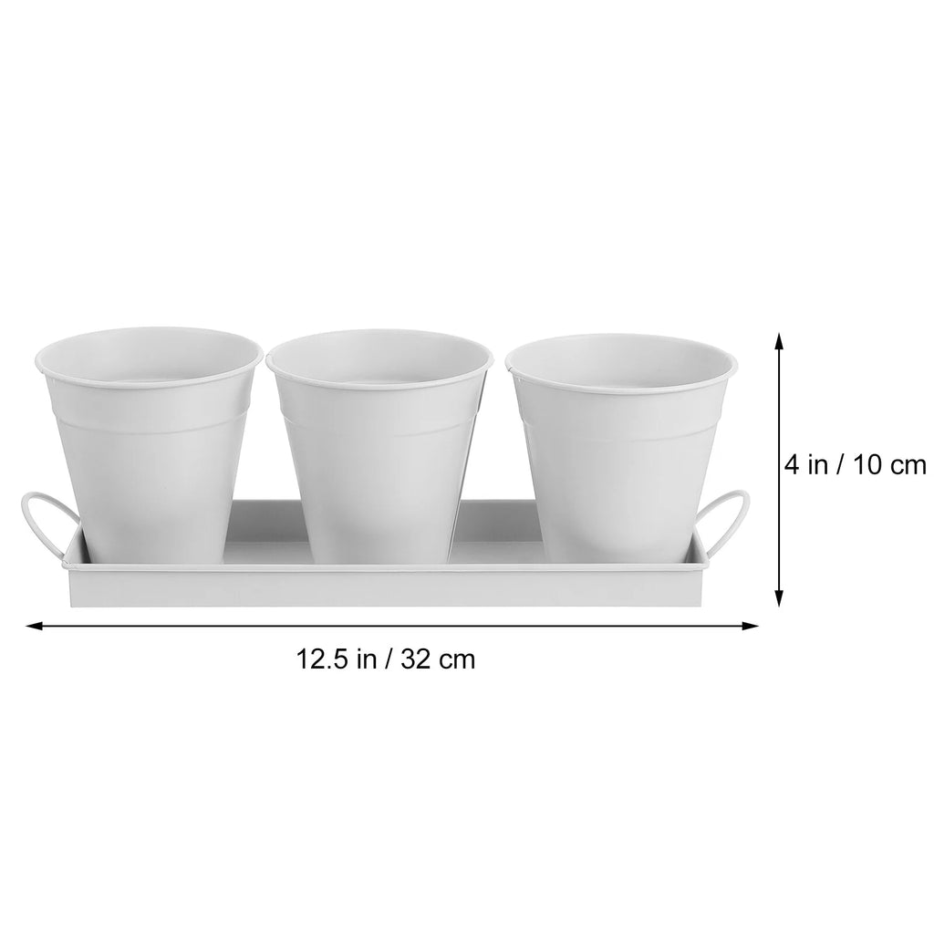 9 pcs Garden Flower Pot with Tray E203332