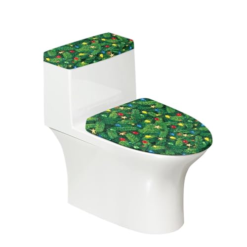 Christmas Toilet Lid and Tank Cover Set for Bathroom Decor K51670