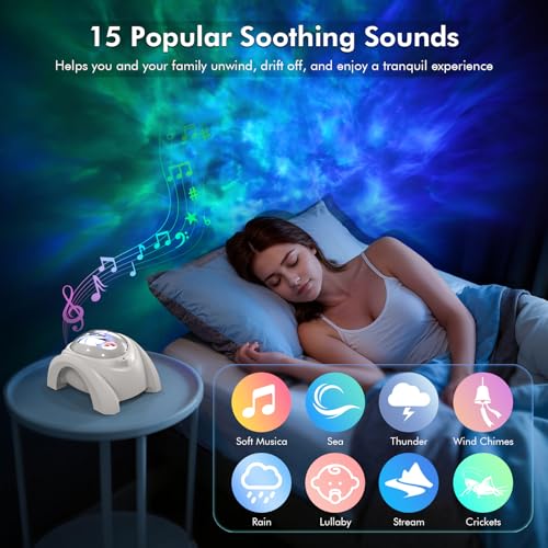 Galaxy Projector with Bluetooth Speaker and White Noise for Bedroom P99664