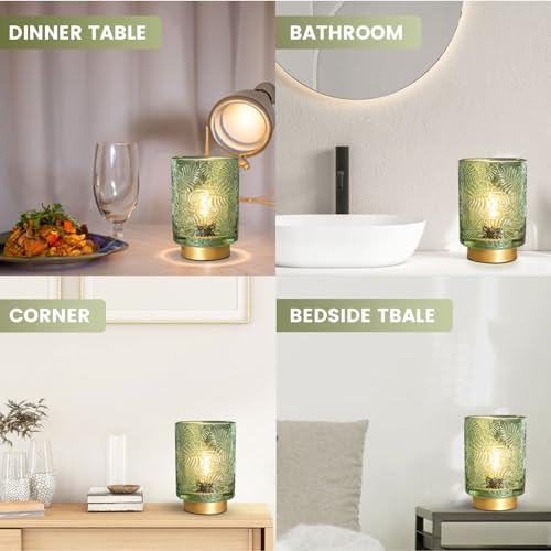 Battery Operated Glass Table Lamp with LED Bulb P205575