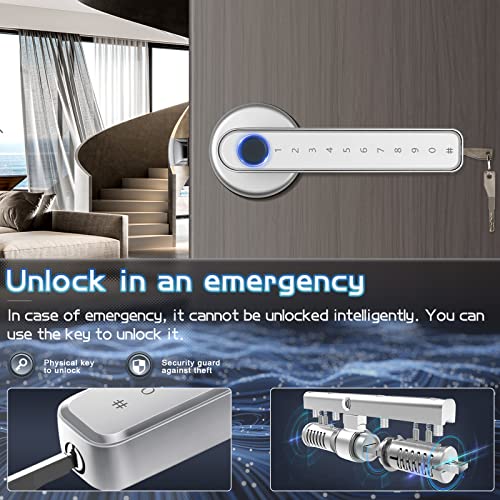 Keyless Entry Fingerprint Door Lock with Handle S612