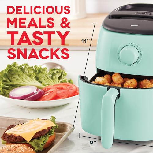 Electric Air Fryer Oven, 2.6 Qt., Grey, Compact, Auto Shut Off, 1000-Watt O64979