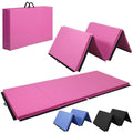 WF Athletic Supply 10' x 4' 4-Fold Folding Exercise Mat w/Carrying Handles & Velcro Design, 2 or 3 Inch Foldable Gym Mat, Folding Foam Workout Mat for Gymnastics, Yoga, MMA, 10P Free, Multi Colors