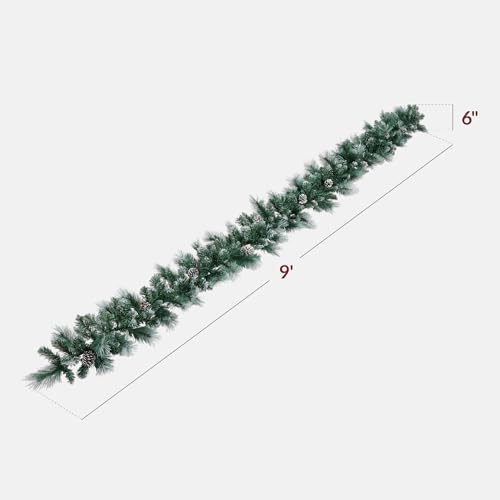 Pre-Lit Holiday Christmas Garland for Stairs, Fireplace with 50 Lights U582051