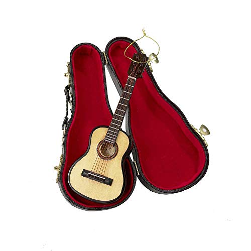 Acoustic Guitar Christmas Ornament with Case Z1244