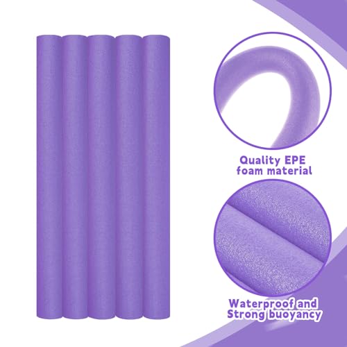 6 Pack Pool Noodles Foam Swim Noodles Hollow Swimming Pool Noodle Bulk Bright Pool Noodle Float Heavy Duty for Pool Floating Craft Project R770176